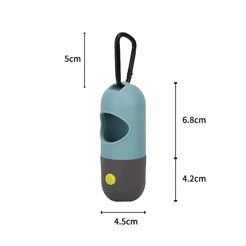 LED Dog Poop Bag Dispenser with Degradable Waste Bags