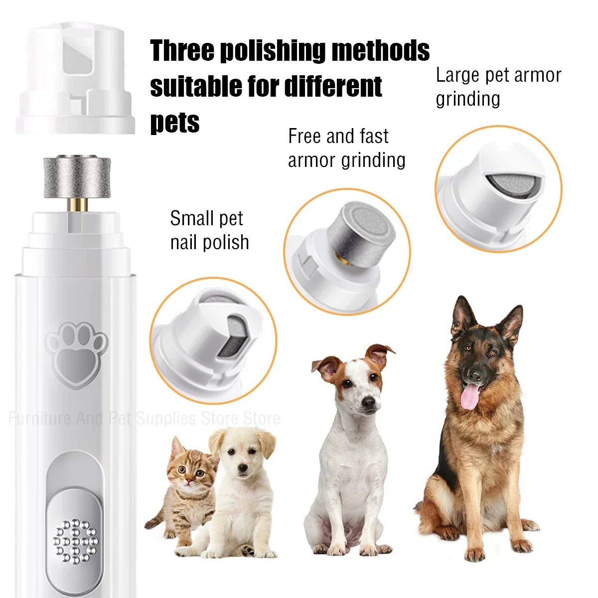Electric Dog Nail Grinder – USB Rechargeable Painless Nail Trimmer