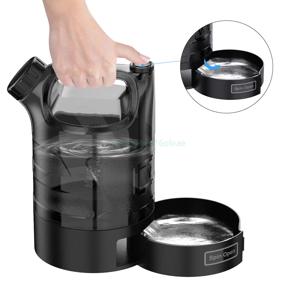 2.7L Large Dog Water Bottle with Travel Bowl – Outdoor Pet Hydration
