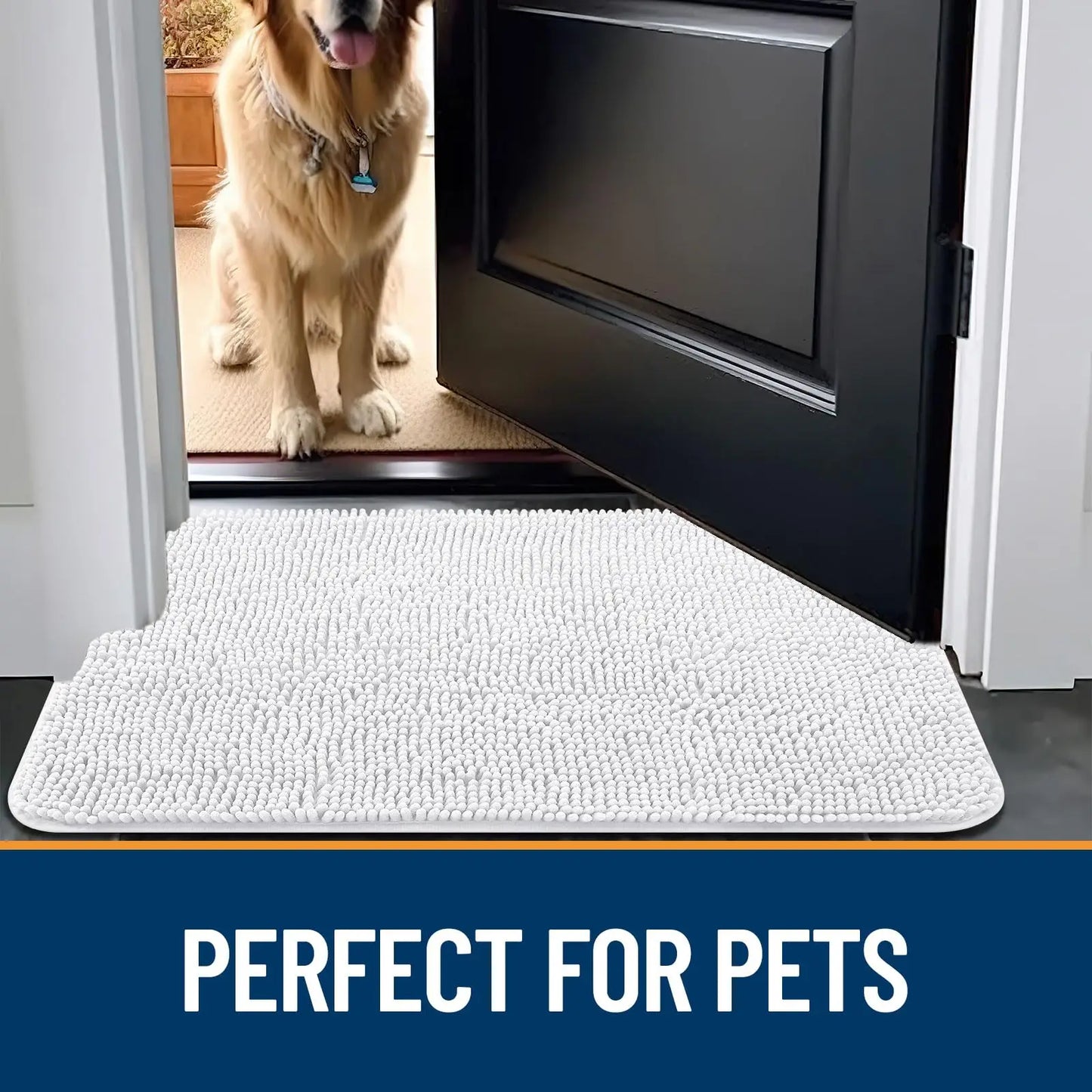 Olanly Mud Absorbent Dog Door Mat – Non-Slip & Washable