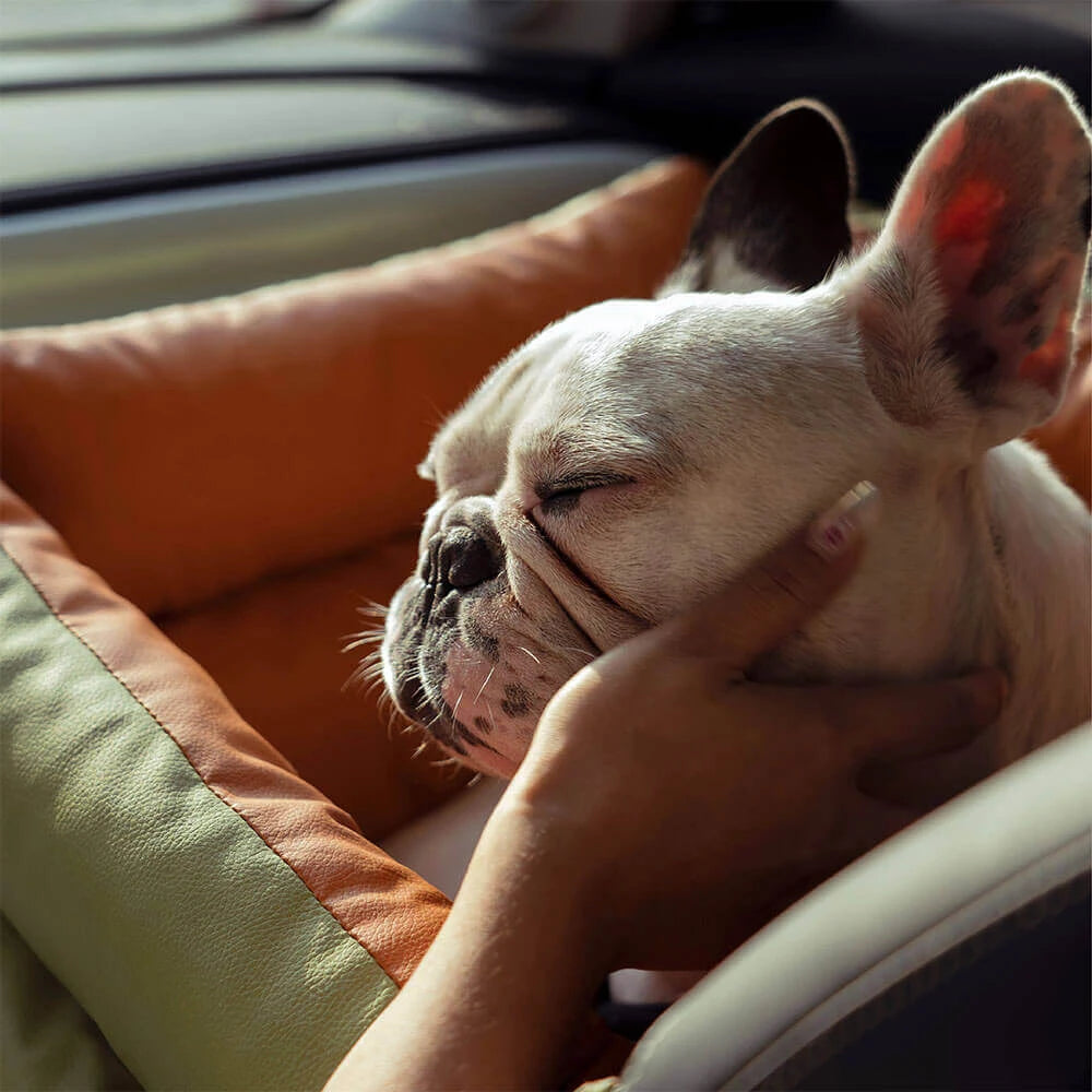 Luxury Faux Leather Pet Car Seat – Booster Bed for Dogs & Cats