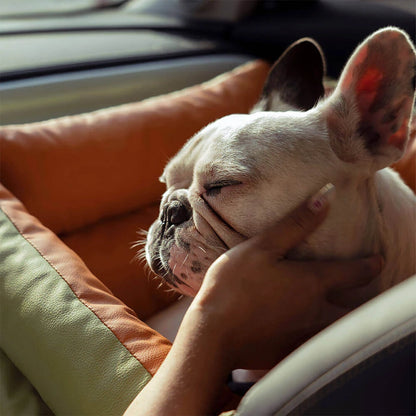 Luxury Faux Leather Pet Car Seat – Booster Bed for Dogs & Cats