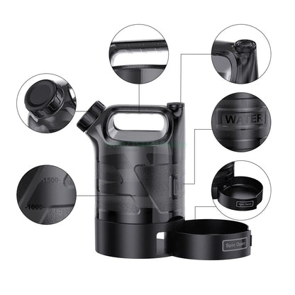 2.7L Large Dog Water Bottle with Travel Bowl – Outdoor Pet Hydration
