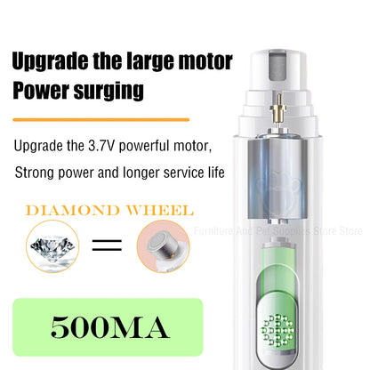 Electric Dog Nail Grinder – USB Rechargeable Painless Nail Trimmer