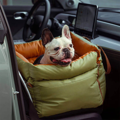 Luxury Faux Leather Pet Car Seat – Booster Bed for Dogs & Cats