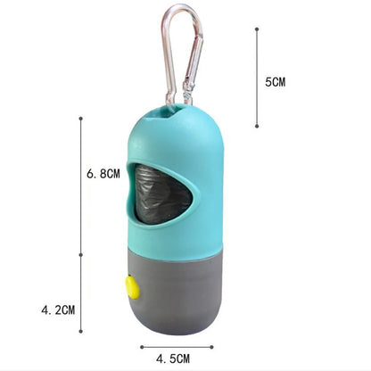 LED Dog Poop Bag Dispenser with Degradable Waste Bags